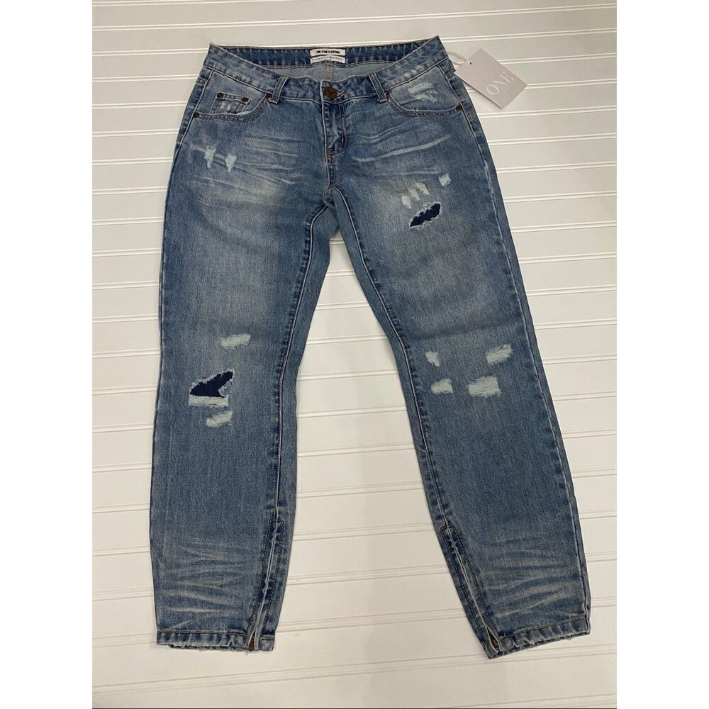 One x One Teaspoon Freebirds Low Waist Short Rise Skinny Jean Sz 28